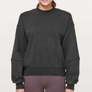 Lululemon x soulcycle grey sweatshirt with reflective design sleeves